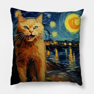 Van Gogh's cat Pillow