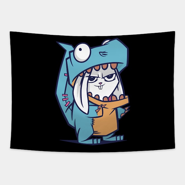 Bunnysaurus Rex Tapestry by Threadded