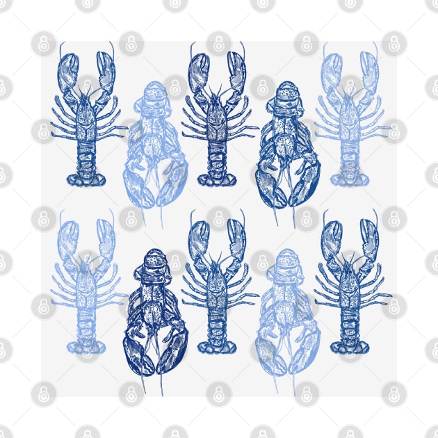 Lobster Blue Pattern by edmproject