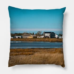 Maisonnette Fishing Village in New-Brunswick, Canada V1 Pillow