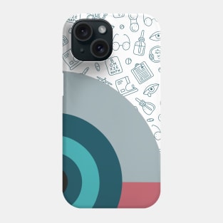 Ophthalmology with ophthalmology icons brafdesign Phone Case