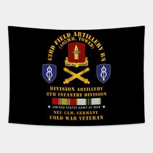 43rd Artillery Bn, Division Artillery,  8th ID w COLD SVC Tapestry