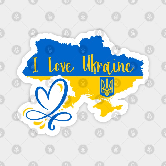 I Love Ukraine Magnet by Etopix