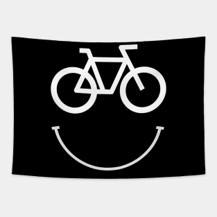 Cycling Happy Face Tapestry