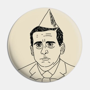 Michael Scott with Party Hat Pin