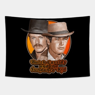 Retro Butch Cassidy and the Sundance Kid Tribute Tapestry