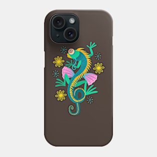 iguana with one eye Phone Case