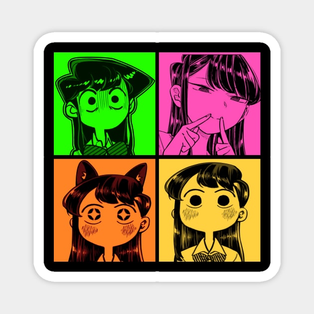 Pop Art Komi San Expressions Magnet by designsenpai