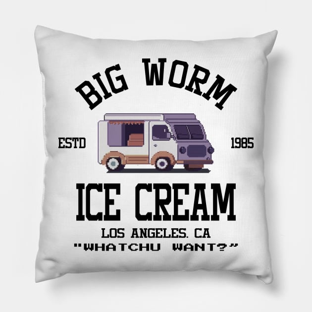 Big Worm's Ice Cream Pillow by Anv2