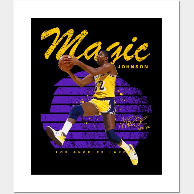 Magic Johnson Nba Jersey Art Canvas Painting - Basketball Canvas