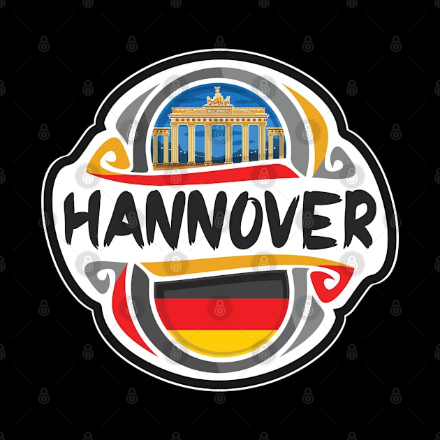 Hannover Germany Flag Skyline Travel Souvenir Gift by TeeHome