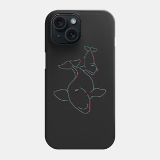 Glitchy Beluga Whales Phone Case