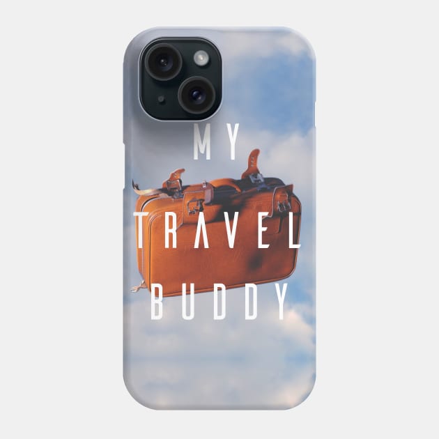 My Travel Buddy w/ Brown Bag Flying in the Sky) Phone Case by Freid