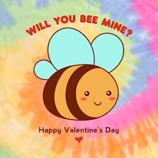 Will You Be Mine Cute Bee Pun Valentine's Day T-Shirt