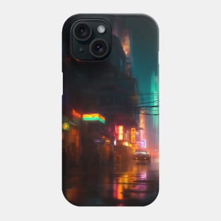 Bright Neon Cityscape Phone Case