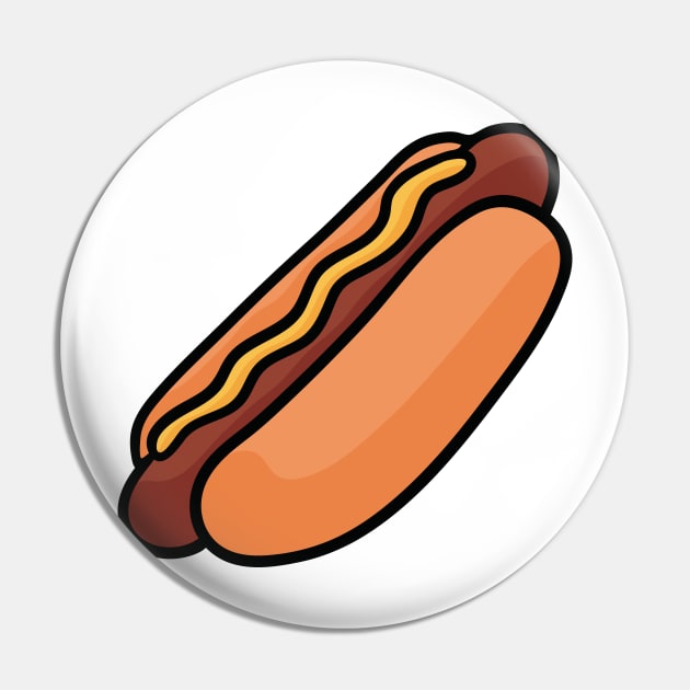 Hot Dog Drawn Pin by theoddstreet