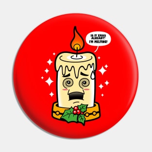 Funny Cute Kawaii Christmas Candle Christmas Gift Funny Cartoon Pin