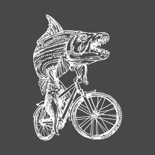 SEEMBO Tiger Fish Cycling Bicycle Cyclist Bicycling Biking T-Shirt