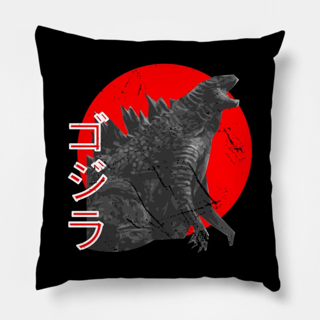 godzilla team Pillow by AlfinStudio