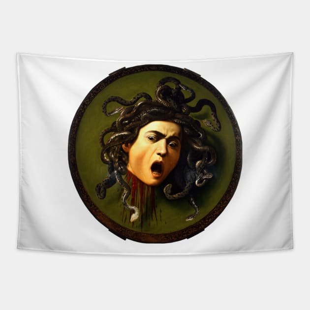 Medusa Head by Caravaggio Painting Carvaggio, museum, Meduza, Carvagio Tapestry by vlada123