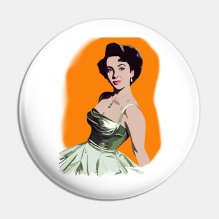 Alluring Liz on Orange Background Pin