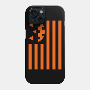 Orange Pumpkin American Flag Halloween Phone Case