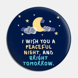 Good Night Quote with moon and stars Pin