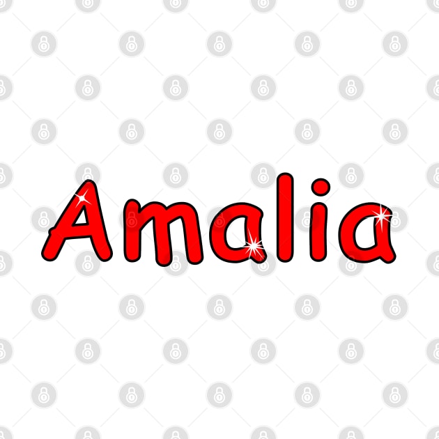 Amalia name. Personalized gift for birthday your friend by grafinya