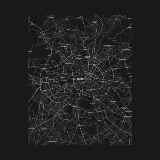 4K Berlin Germany Map | HD Berlin Germany Map | Black And White Map Of Berlin Germany T-Shirt