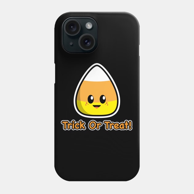 Kawaii Candy Corn Trick Or Treat Phone Case by HolidayShirts