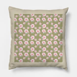 Peonies Flower Pattern Pillow