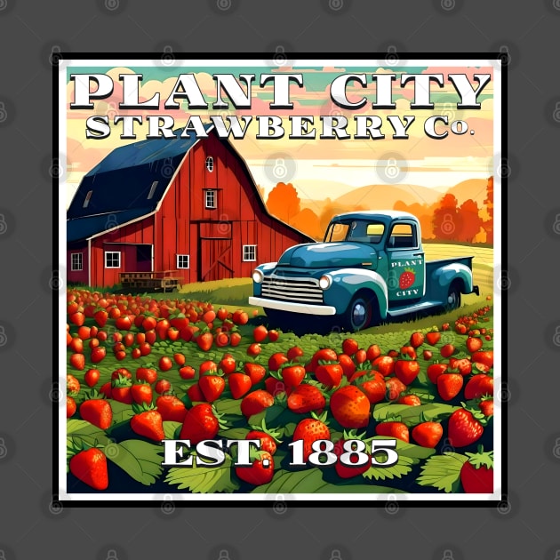 Plant City  Strawberry Company - Plant City, Florida by AllThingsTees