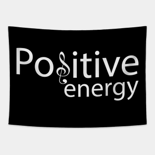 Positive energy artistic text design Tapestry