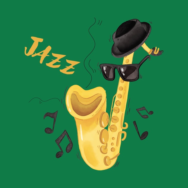 Jazz and Saxophone day by Imou designs