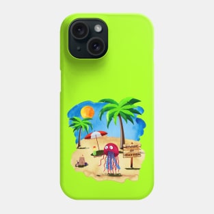 Jelly Fish Eating Icecream At The Beach Phone Case