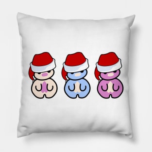 Three Chibis (Christmas) Pillow