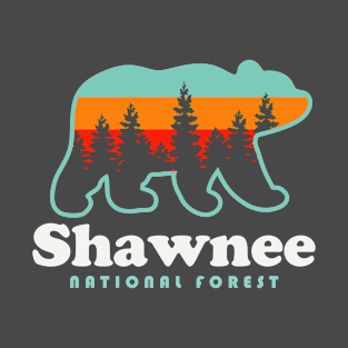 Shawnee National Forest Camping Waterfalls Illinois Bear T-Shirt