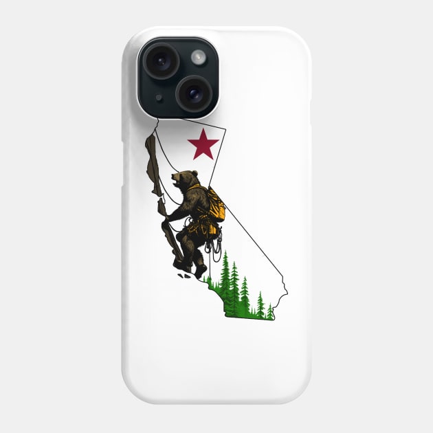 Rock Climbing California Bear Phone Case by Sneek661