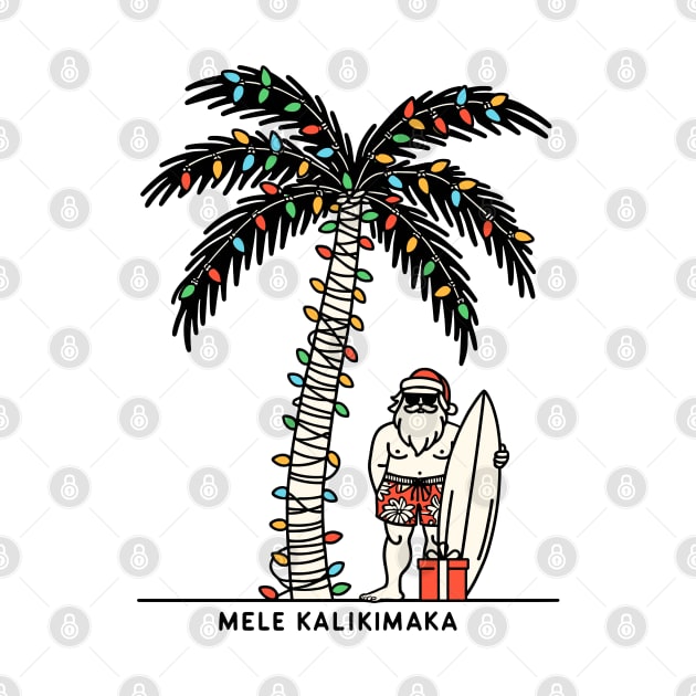 Mele Kalikimaka Hawaiian Christmas In July Hawaii Santa by KsuAnn