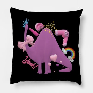 Valentines Dinosaur - Please accept my love Pillow