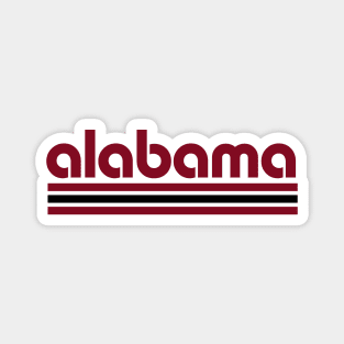 Retro Alabama Stripes Magnet