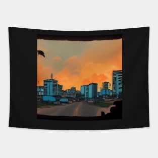 Kinshasa | Comics style Tapestry