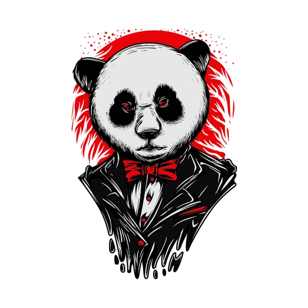 Smart Panda Suit Black Red by BradleyHeal