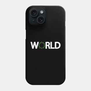 World artistic text design Phone Case