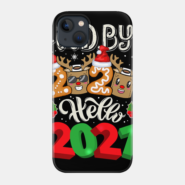 2021 Happy New Year Reindeer Face Mask Pajama Family Xmas - Happy New Year - Phone Case