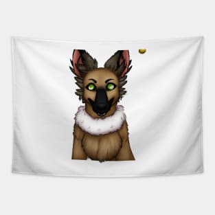 Cute Belgian Shepherd Drawing Tapestry