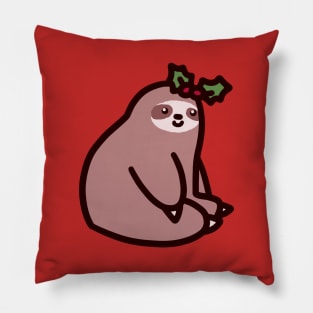 Holly Sloth Pillow