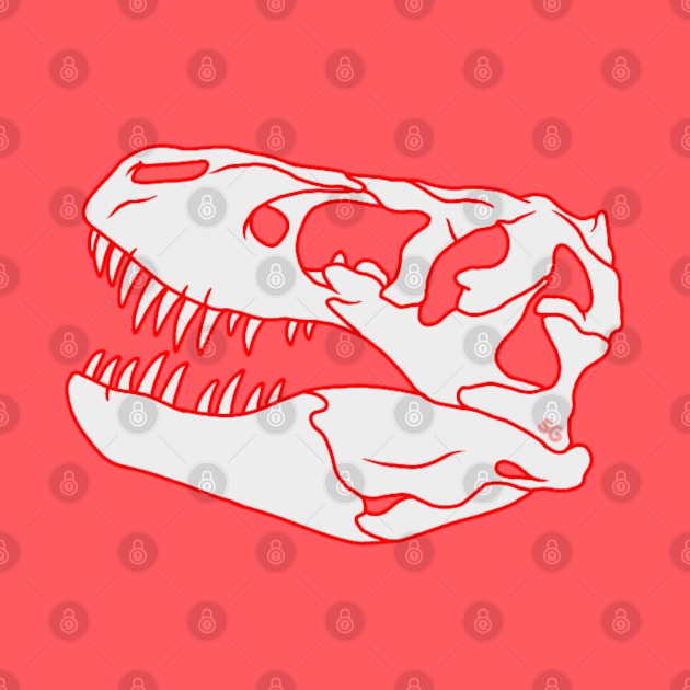 T. rex Skull by saradrawspaleo