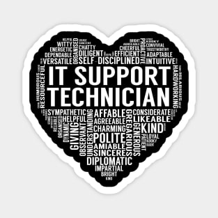 It Support Technician Heart Magnet