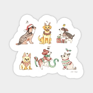 Cute Christmas Dogs Hand Drawn🎅 Magnet